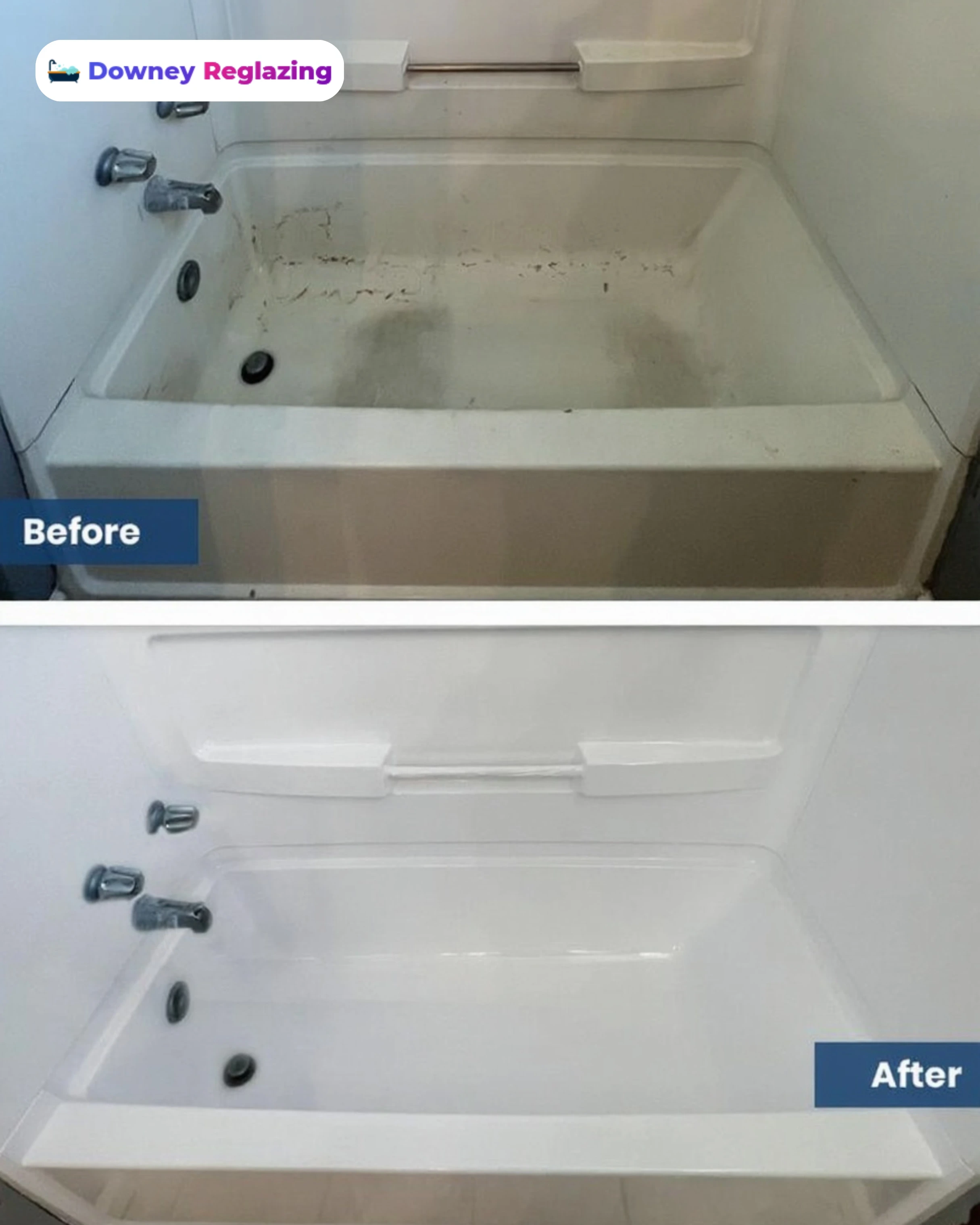 Bathtub reglazing transformation in Downey CA