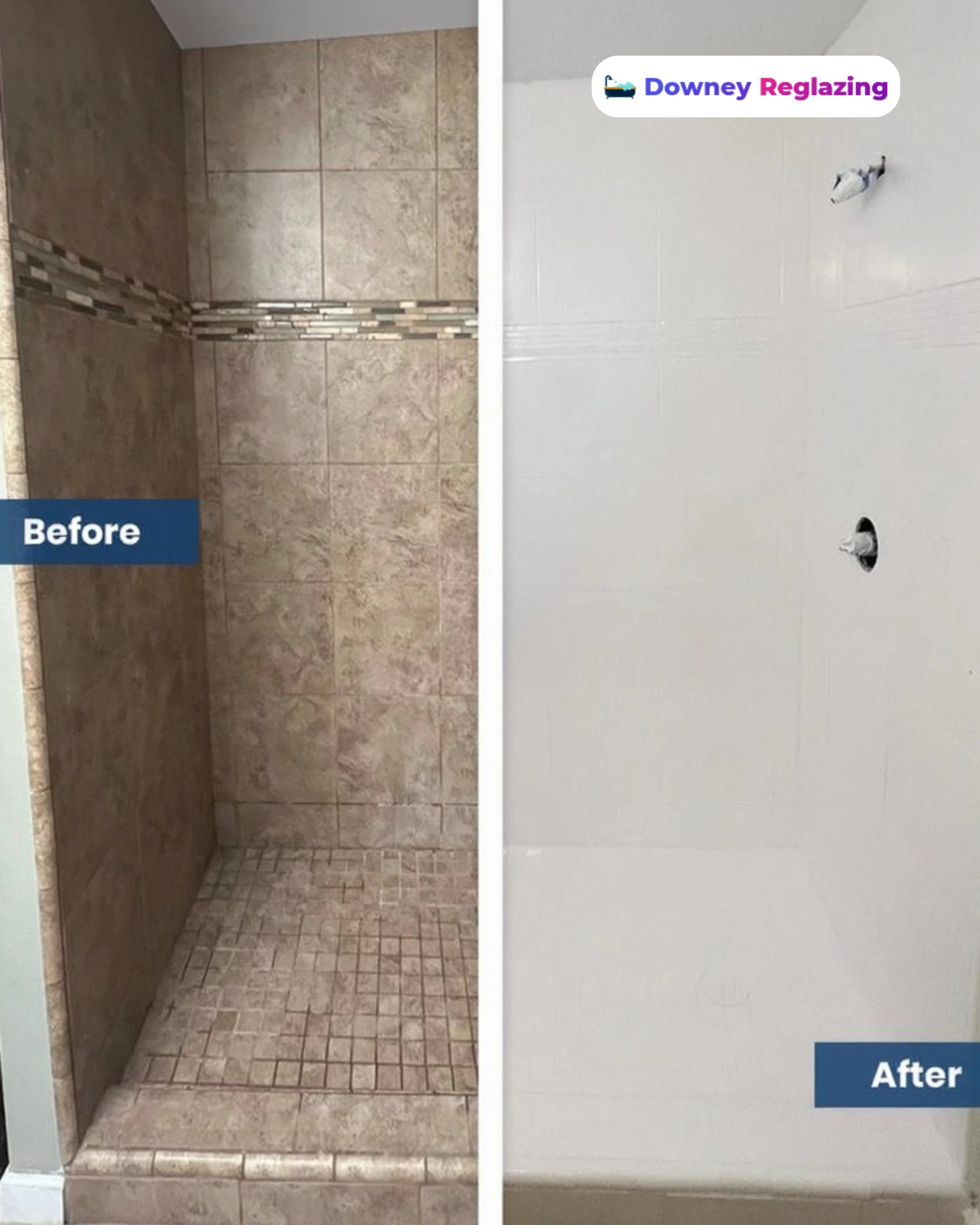 Tile wall reglazing Downey CA area